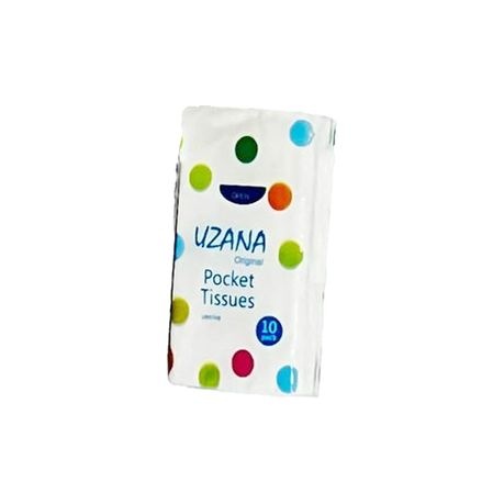 Facial Pocket White Durable Soft 3 Ply Tissues Unisex - Pack Of 10