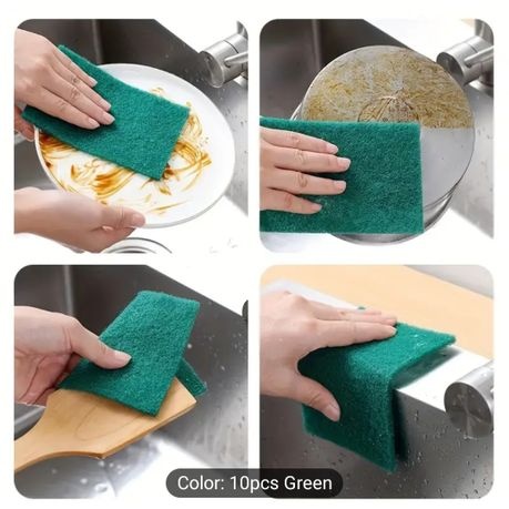 10-piece Heavy Duty Scouring Scrub, Multipurpose Cleaning Sponges