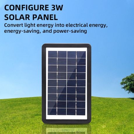 12inches Solar Fan With 2 Bulb Lamp With Safety Ring-GD Time