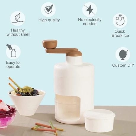 Small Ice Shaver Soft Manual Hand-cranked Ice Smoothie Machine Ice Maker