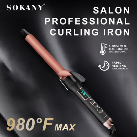 SOKANY Professional Electric Curling Iron with LED Display