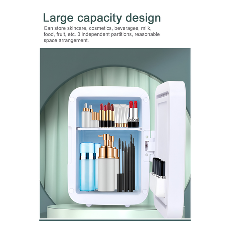 75W 4L Indoor Mini Beauty Bar Fridge with LED Mirror