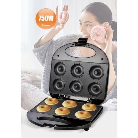 Automatic Electric Non-stick Desserts Mini Round Donut Maker Machine-6Holes