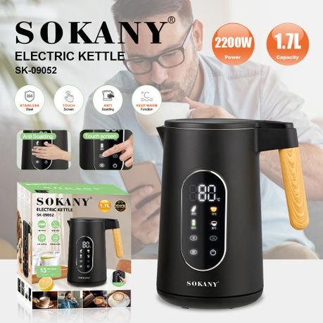 Sokany Automatic Shut-off Portable Smart Digital Electric Kettle 1.7L
