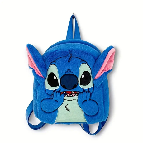 Cute Stitch Bag - Soft Plush Backpack with Adjustable Straps