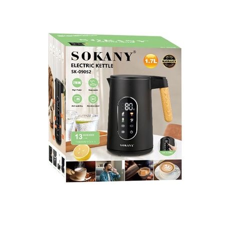 Sokany Automatic Shut-off Portable Smart Digital Electric Kettle 1.7L