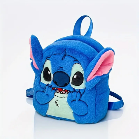 Cute Stitch Bag - Soft Plush Backpack with Adjustable Straps
