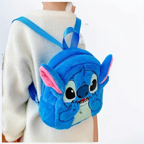 Cute Stitch Bag - Soft Plush Backpack with Adjustable Straps