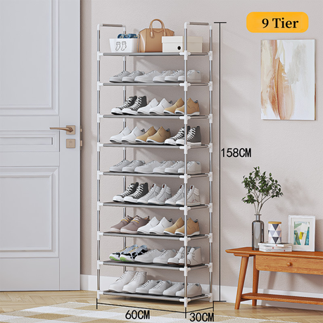 9 Tiers Shoe Rack Sturdy Shoe Organizer for Entryway Closet Bedroom