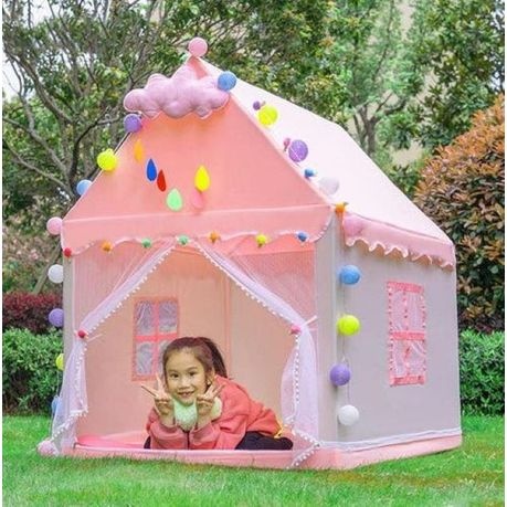 Fun Kids Indoor Outdoor Large Space Tent Playhouse - Blue