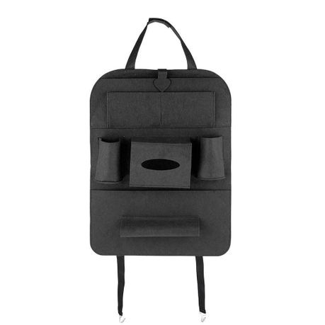 Car Rear Back Seat Multi-Pocket Storage Organizer Holder Bag - Black