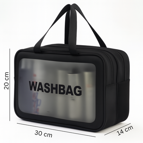 Splendid Lith Large Waterproof Frosted Travel Makeup & Cosmetic Wash Bag - Pink