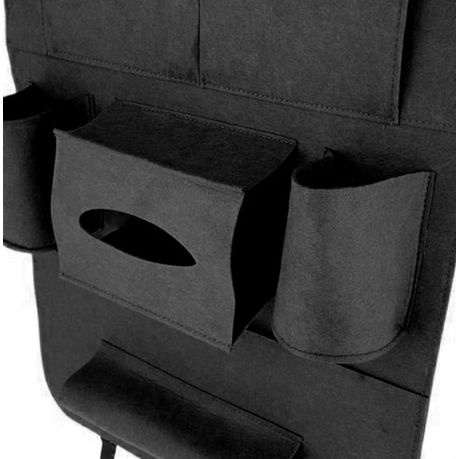 Car Rear Back Seat Multi-Pocket Storage Organizer Holder Bag - Black