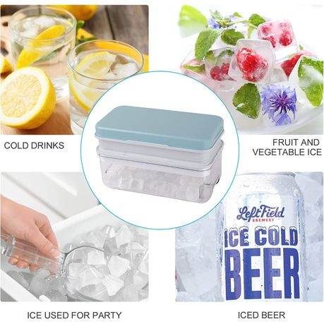 Ice Trays for Freezer with Scoop - Yellow