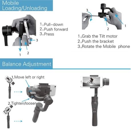 Gimbal 3-Axis Phone Stabilizer Selfie Stick
