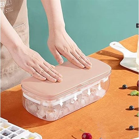 Ice Trays for Freezer with Scoop - Yellow