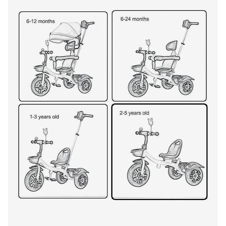 3 in 1 Kids Travel Stroller Turns into Trike Ultra Design - Ultra Powder Green