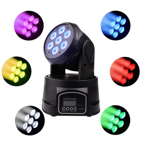 Stage Led Moving Head Light with 7 x 10W RGBW 4 in 1 LED