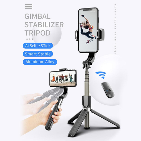L08 Gimbal Stabilizer Stand Anti-Shake Bluetooth Remote Selfie Stick Tripod