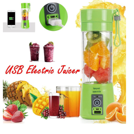 Rechargeable USB Mini Portable Electric Fruit Juicer Blender Smoothie Maker - Pink