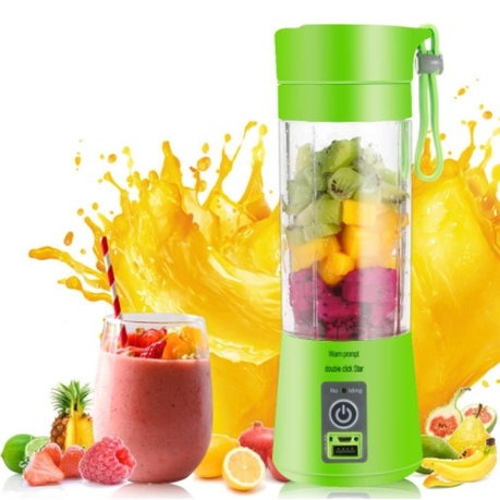 Rechargeable USB Mini Portable Electric Fruit Juicer Blender Smoothie Maker - Pink