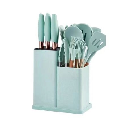 19-Piece Kitchen Cookware Set, High-Temperature Safe Silicone Cookware
