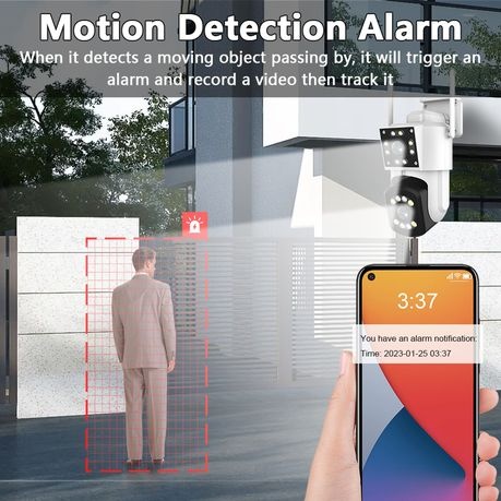 Dual View Two Viewing Angles Home Office Outdoor Security Camera & 8GB Card