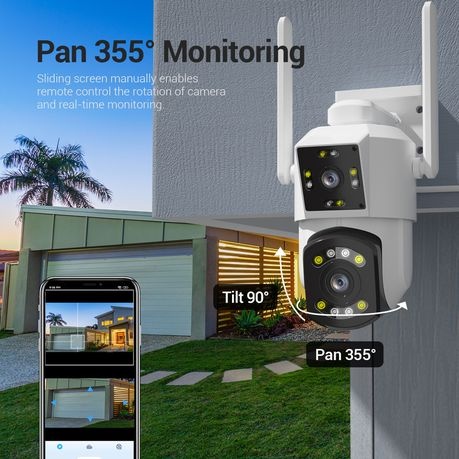 Dual View Two Viewing Angles Home Office Outdoor Security Camera & 8GB Card
