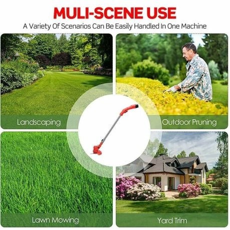 450W 12V Cordless Electric Grass Brush Cutter With 3 Blades Types