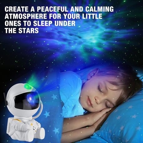 Small Astronaut Projector Galaxy Night Light w/ Remote Gift for Kid Adults