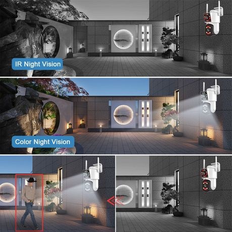 Dual View Two Viewing Angles Home Office Outdoor Security Camera & 8GB Card