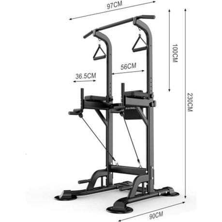 Power Tower Pull Up Tower Power Rack with Backrest and Resistance Band