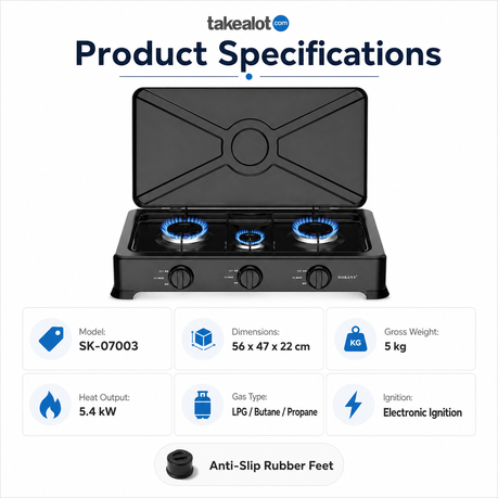 Sokany Gas Stove (3 Burner) - SK-07003