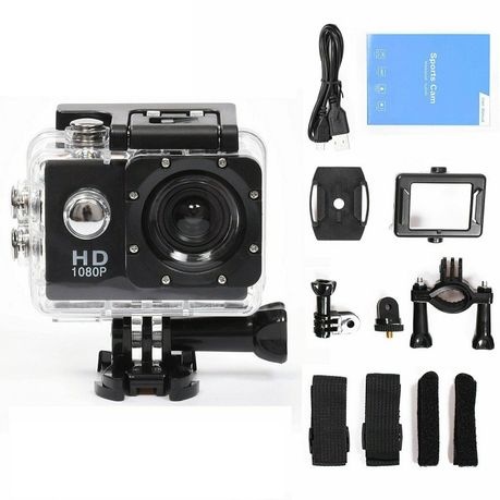 GB Waterproof HD Sports Camera 1080P - Black