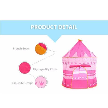 Foldable Castle Children's Tent AM-11 - Blue