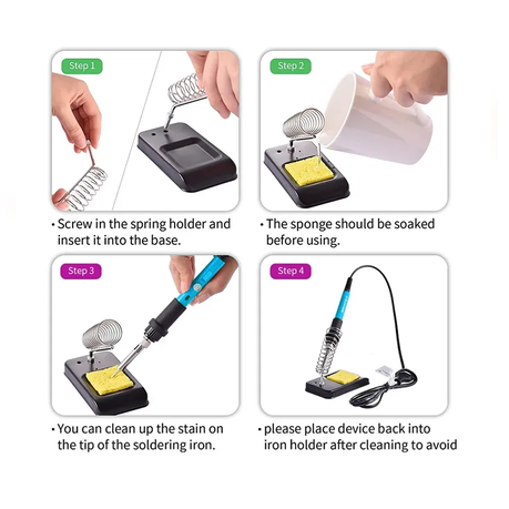 60W Soldering Iron Kit Adjustable Temperature Toolset 15 Pieces