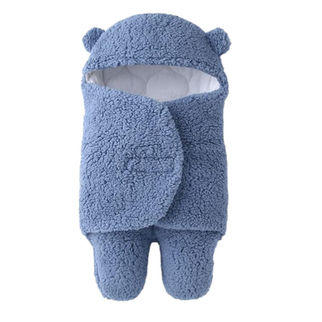 Blue Baby Swaddle Sleeping Bag - Warm & Cozy Infant Wrap Blanket
