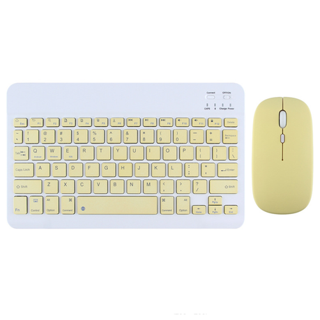 10in-Mini Portable Wireless Bluetooth Universal Ultra-thin Mouse Keyboard - Green