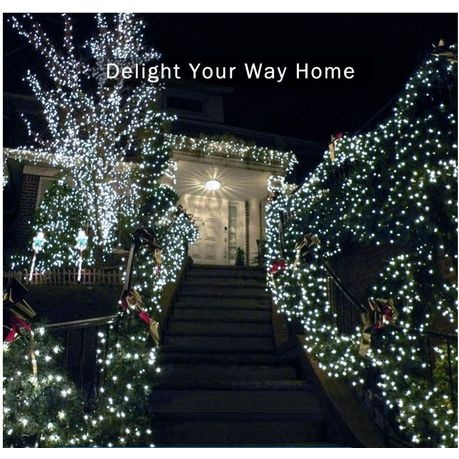 Solar Powered Decortive LED String Fairy Lights 100 Bulbs - Warm White