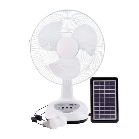Portable Rechargeable Solar Fan With LED Lights