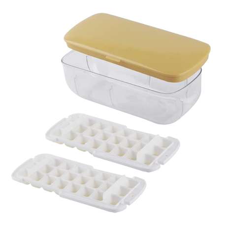 Ice Trays for Freezer with Scoop - Yellow