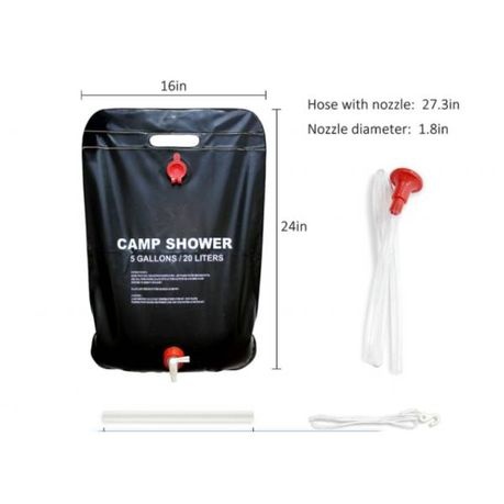 Camping Solar Shower Bag 20L