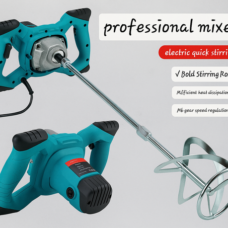 Cement & Sand Hand Mixer - 2200W 6-Speed Electric Mixer