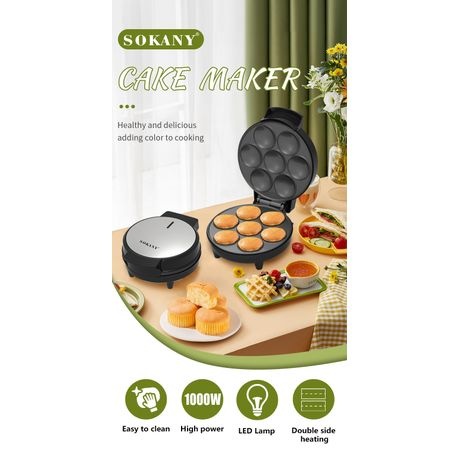 Sokany Non Stick Cupcake Maker With 7 Holes 1000W