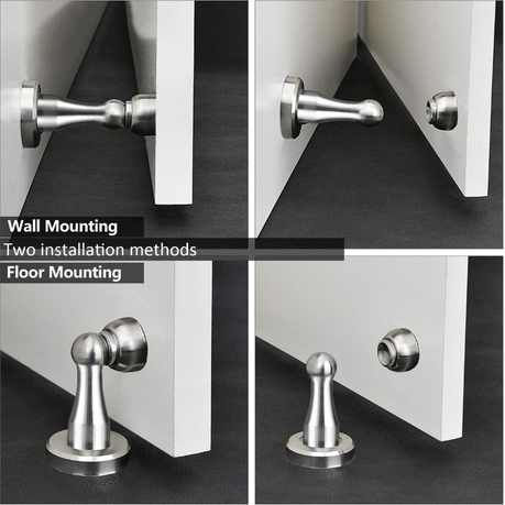 Wall/Floor Mounting Door Stopper 4-Piece Set