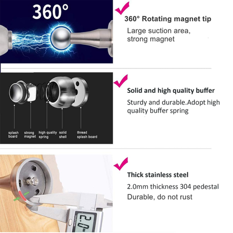 Wall/Floor Mounting Door Stopper 4-Piece Set