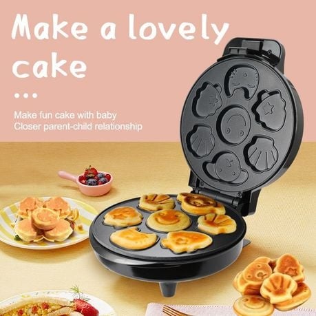 7-Shaped Animal Electric Waffle Maker Nonstick Breakfast & Cake Maker