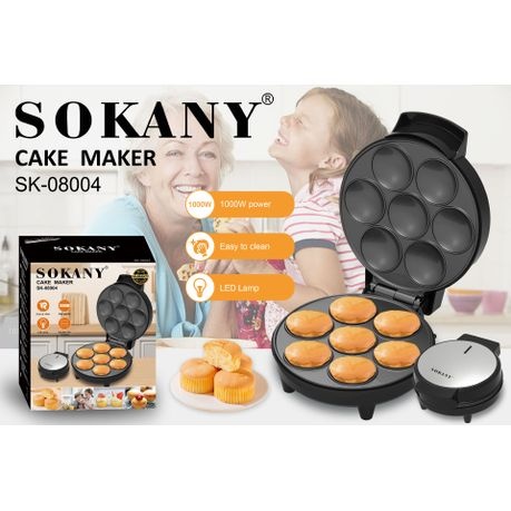 Sokany Non Stick Cupcake Maker With 7 Holes 1000W