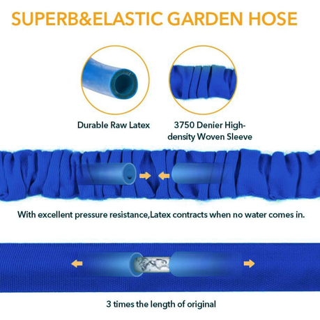 Garden Hose Expandable Hose Pipe 30 Meters Flexible - Blue