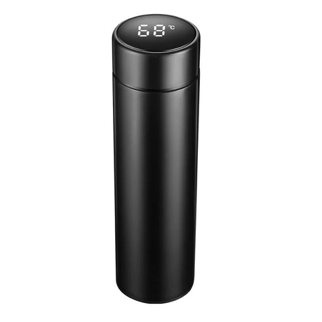 Digital Thermometer Flask - 500ml - Black